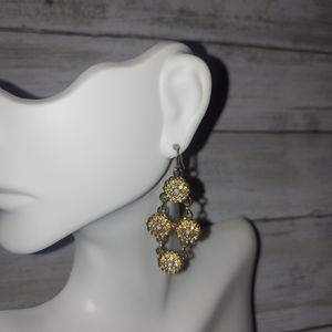 Gold tone drop earrings